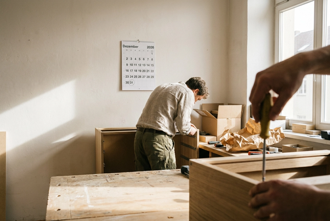 Professional header image for educational tutorial: Handwerkerleistungen 2026: Noch bis 31. Dezember absetzen
